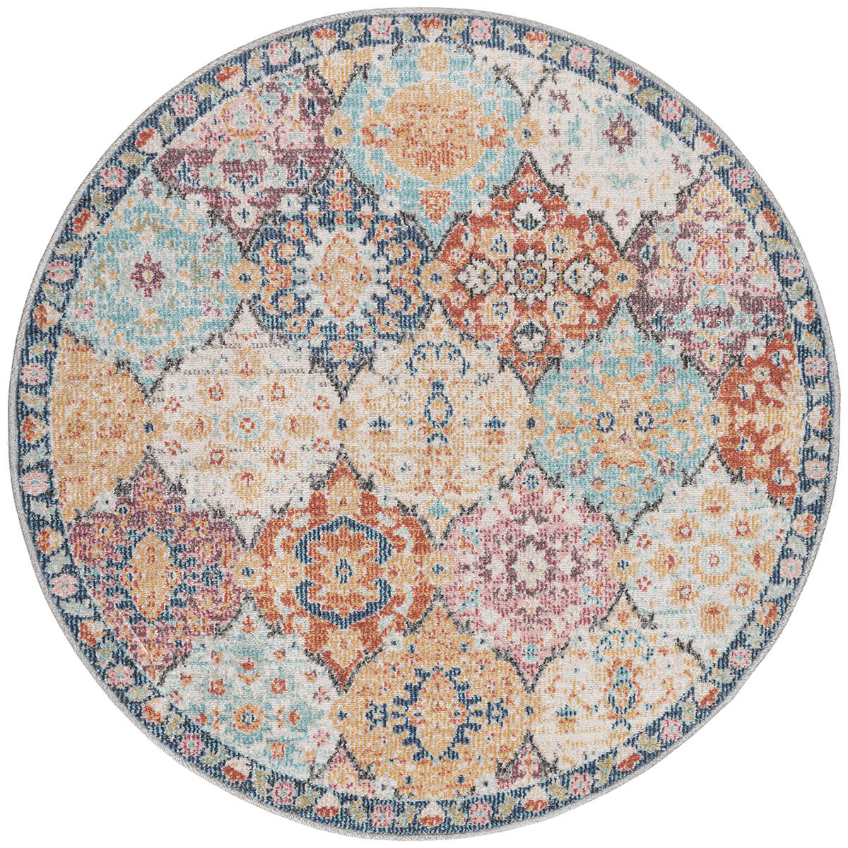 Tapis Palma extérieur design marocain, Multi, 120 x 120 - 2