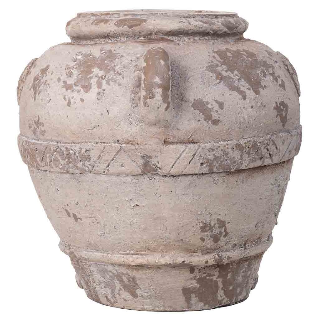 Vase décoratif couleur pierre, 38x34x34h cm - 4