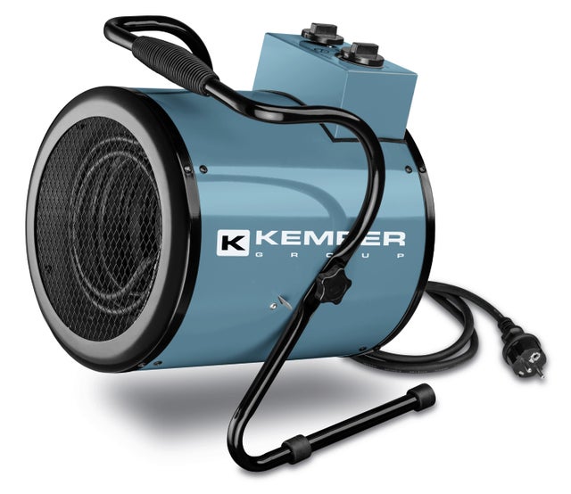 Générateur Air Chaud Electrique Portable 3000W - Chauffage Soufflant Chantier Ventilation Thermostat Atelier Garage Kemper