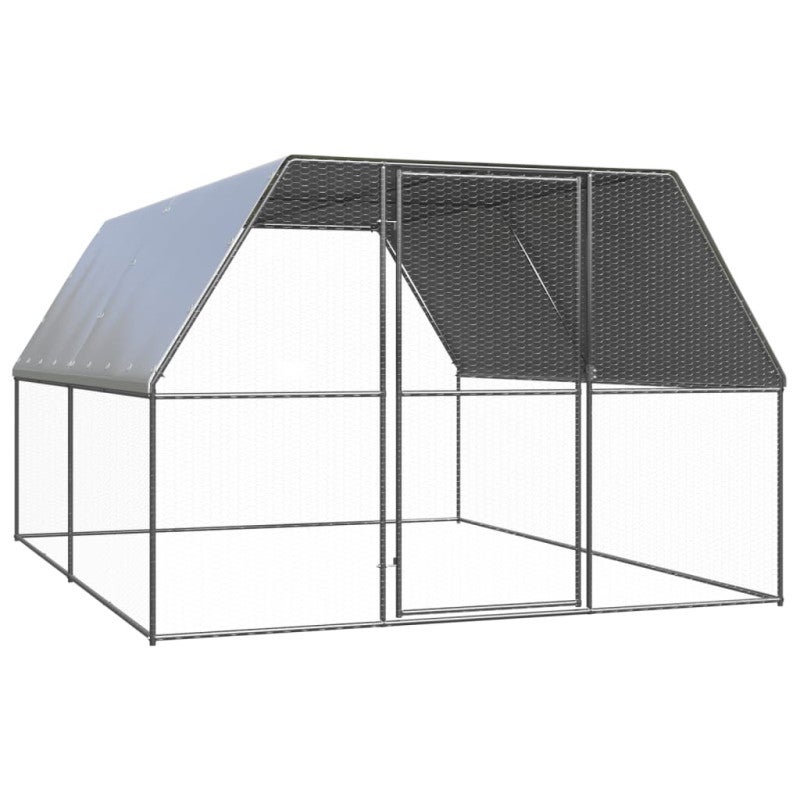 Klatka zewnętrzna dla kurcząt, 3x4x2 m, stal galwanizowana vidaXL