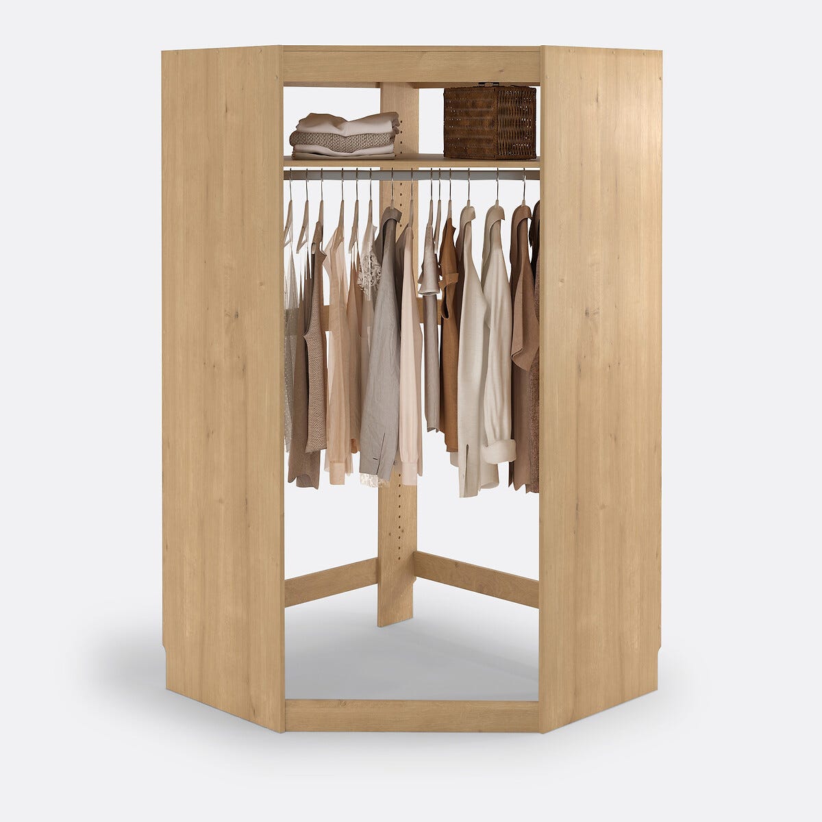 Module dressing d'angle, Build - Bois foncé - taille unique | Leroy Merlin