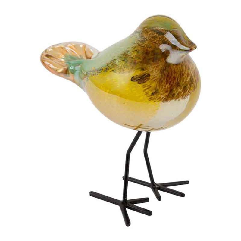 Décoration vintage oiseau de Noël en verre - France