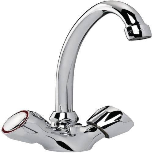 Melangeur Lavabo Primeo2 Bec Tube Mobile, Tetes A  Clapet, Vidage Abs, Croisillons Metal, Nf, Chrome Alterna