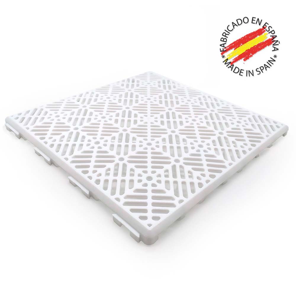 Pack ahorro 48 losetas autoventiladas 30x30x1,5cm (≈4,3m² - blanco). especial hostelería, cámaras, despensas, barra, zonas húmedas