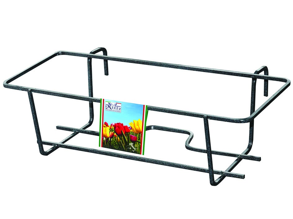 Fioriera Da Balcone Wave 60 Cm - Plastica Resistente UV Con Fissaggio A Ringhiera - 5
