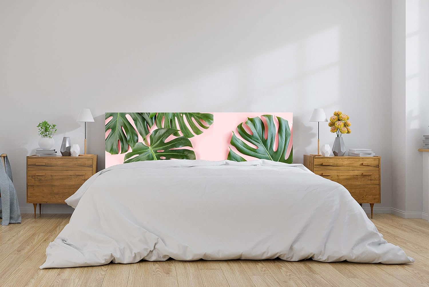 Oedim - Testiera Testata Spalliera per Letto in PVC con Fiori, 150 x 60 cm, Disponibile in Diverse Misure, Leggera, Elegante, Resistente ed Economica