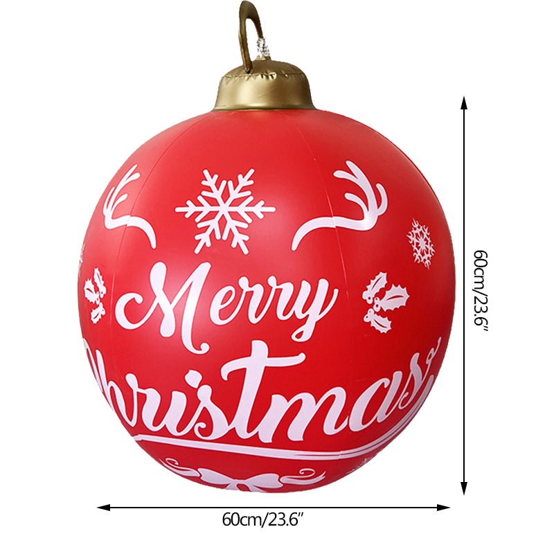 Palla di Natale gonfiabile gigante in PVC da 2 pezzi per esterni con sfera decorativa luminosa telecomandata a luce LED da 60 cm | Leroy Merlin