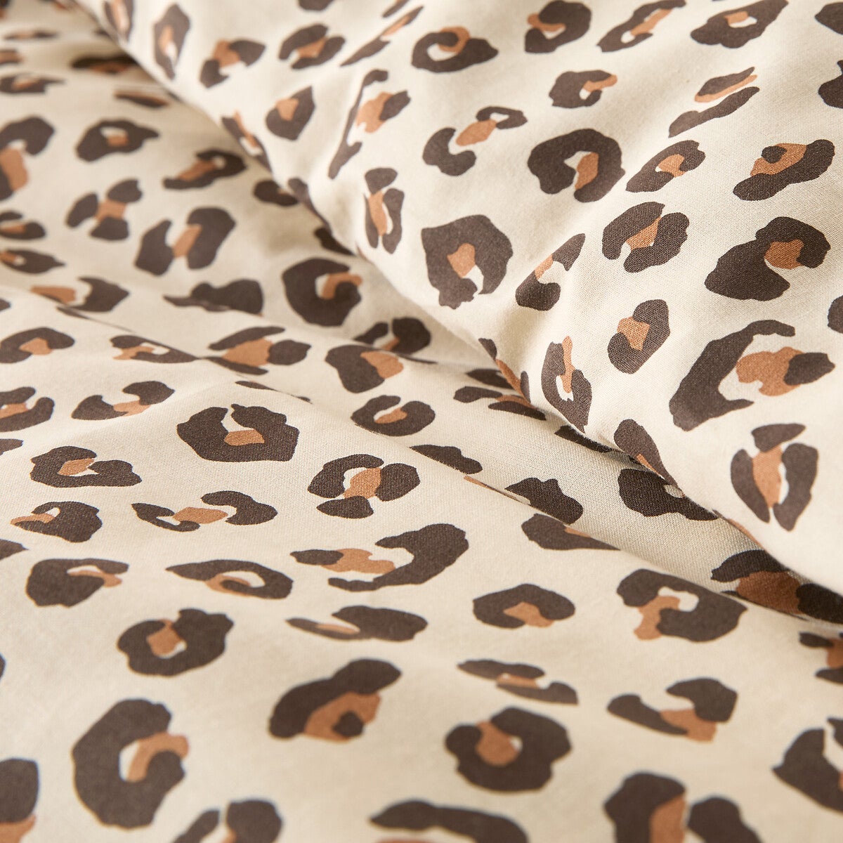 Parure de lit coton, taie carrée, Leopold - Imprimé léopard - 140 x 200 cm - 5