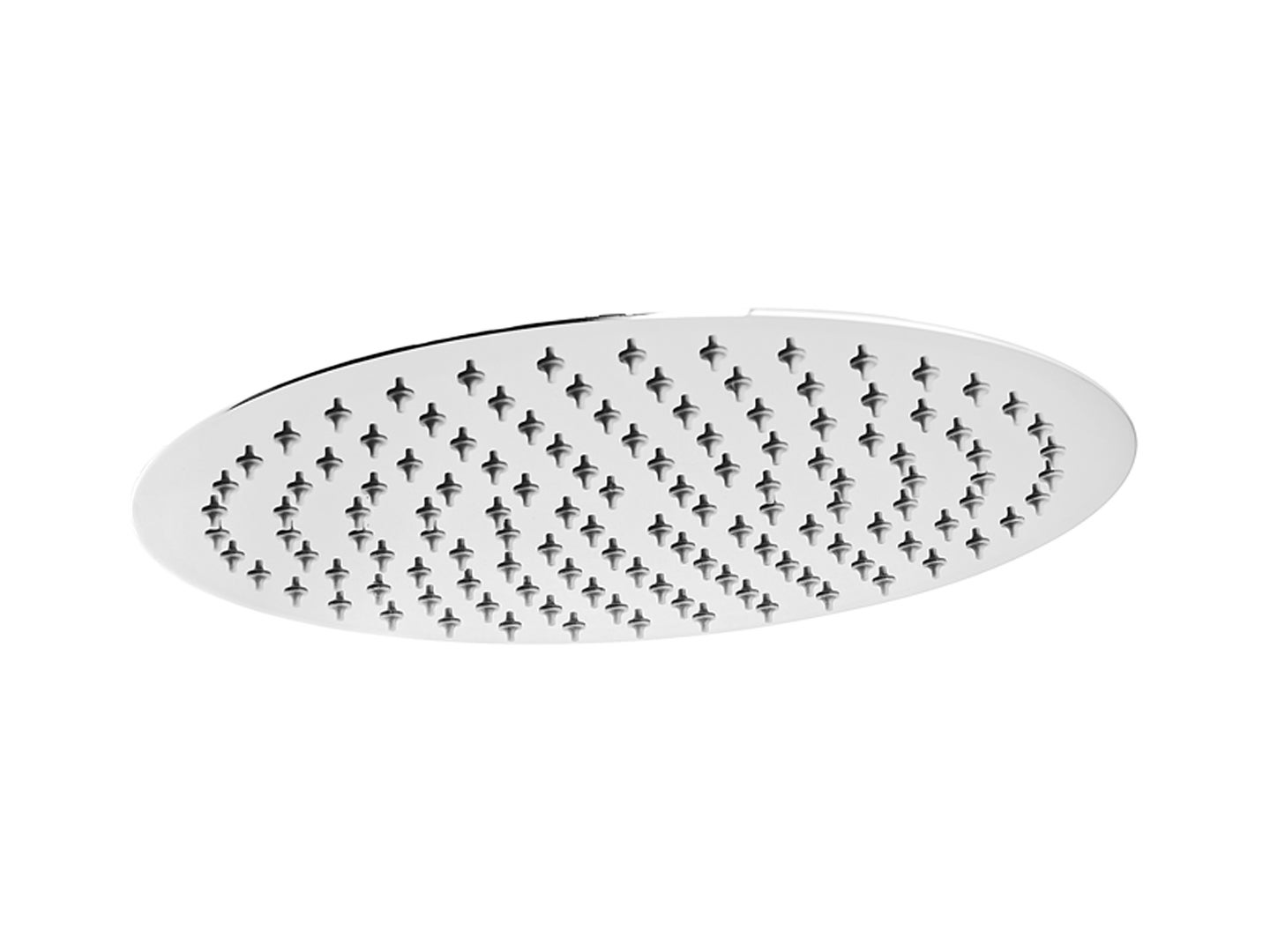 30CM DUŻA DESZCZOWNICA OKRĄGŁA METALOWA CIENKA OWALNA Z SYSTEMEM ANTI-CALC 30x30 cm - 2