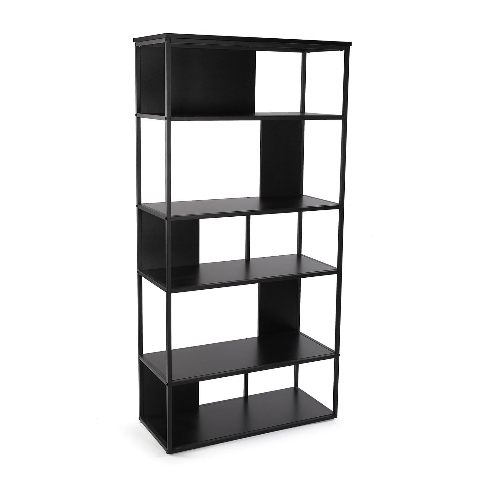 Macetas Colgantes Exterior Estantería Macetas Esquina Relaxdays - 5 Baldas Metal Negro | 160x36x36 Cm Estantería 5 Niveles 160cm