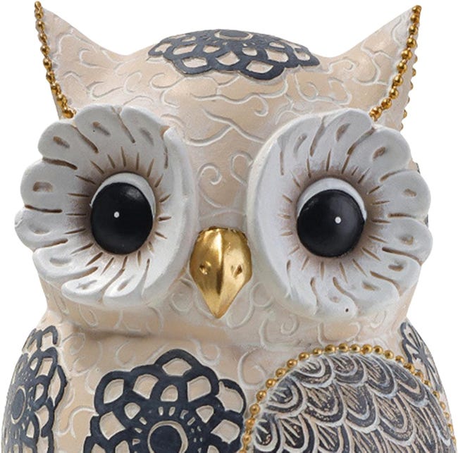 Jy.Cozy Statue de chouette réaliste pour jardin en résine alimentée à l'énergie solaire avec yeux lumineux, montage à ressort, tête oscillante, lumière extérieure pour décoration de porche, patio Jy.Cozy Statue de chouette réaliste pour jardin en résine alimentée à l'énergie solaire avec yeux lumineux, montage à ressort, tête oscillante, lumière extérieure pour décoration de porche, patio