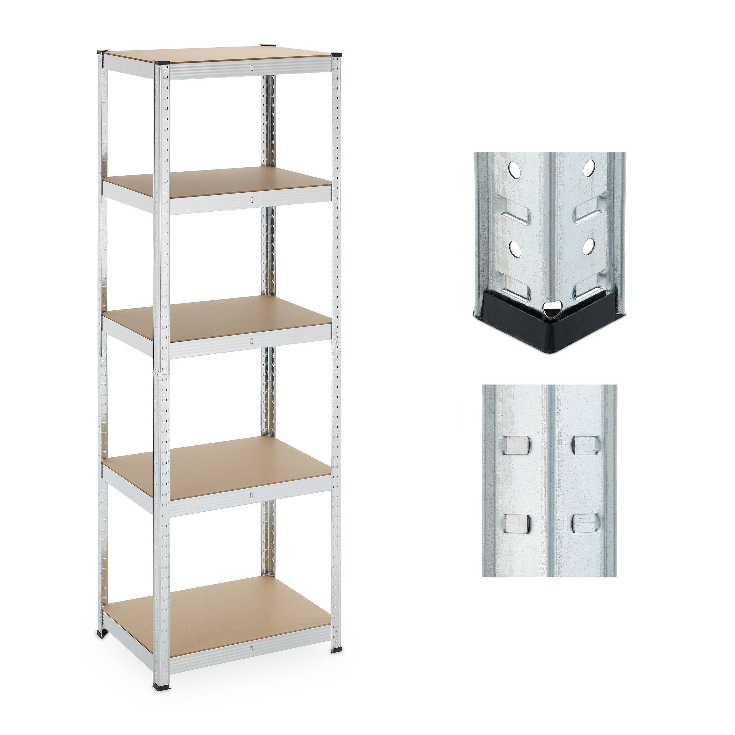 shelfplaza HOME 180x110x45 cm metal shelving unit in white with 5
