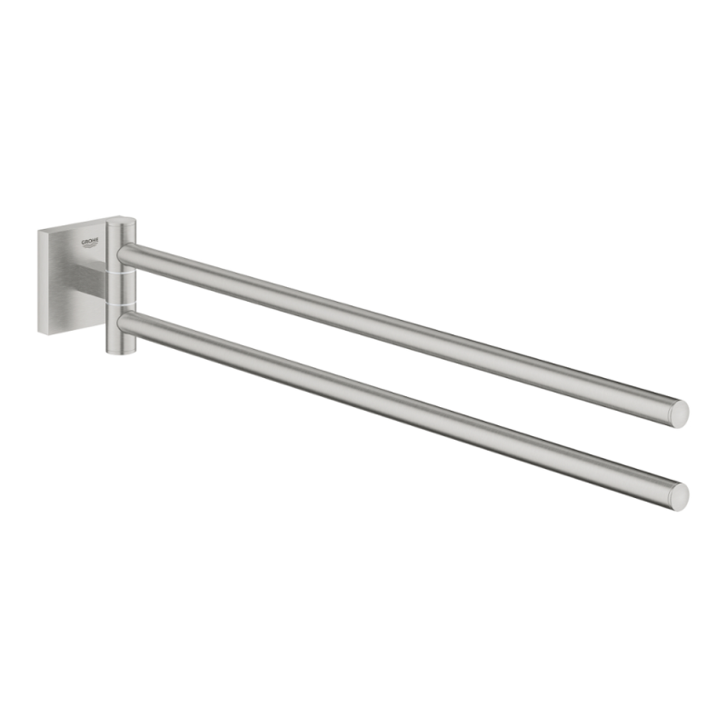 Bara prosop Grohe 40976DC0, Start Cube, pe perete, 440 mm, metal, mat, otel satinat