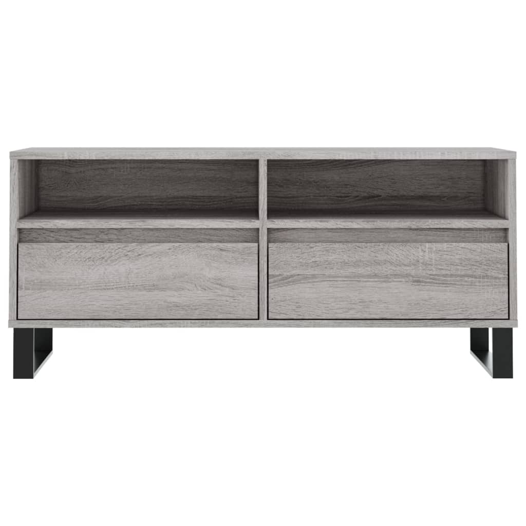 Meuble TV sonoma gris 100x34,5x44,5 bois d'ingénierie - 5