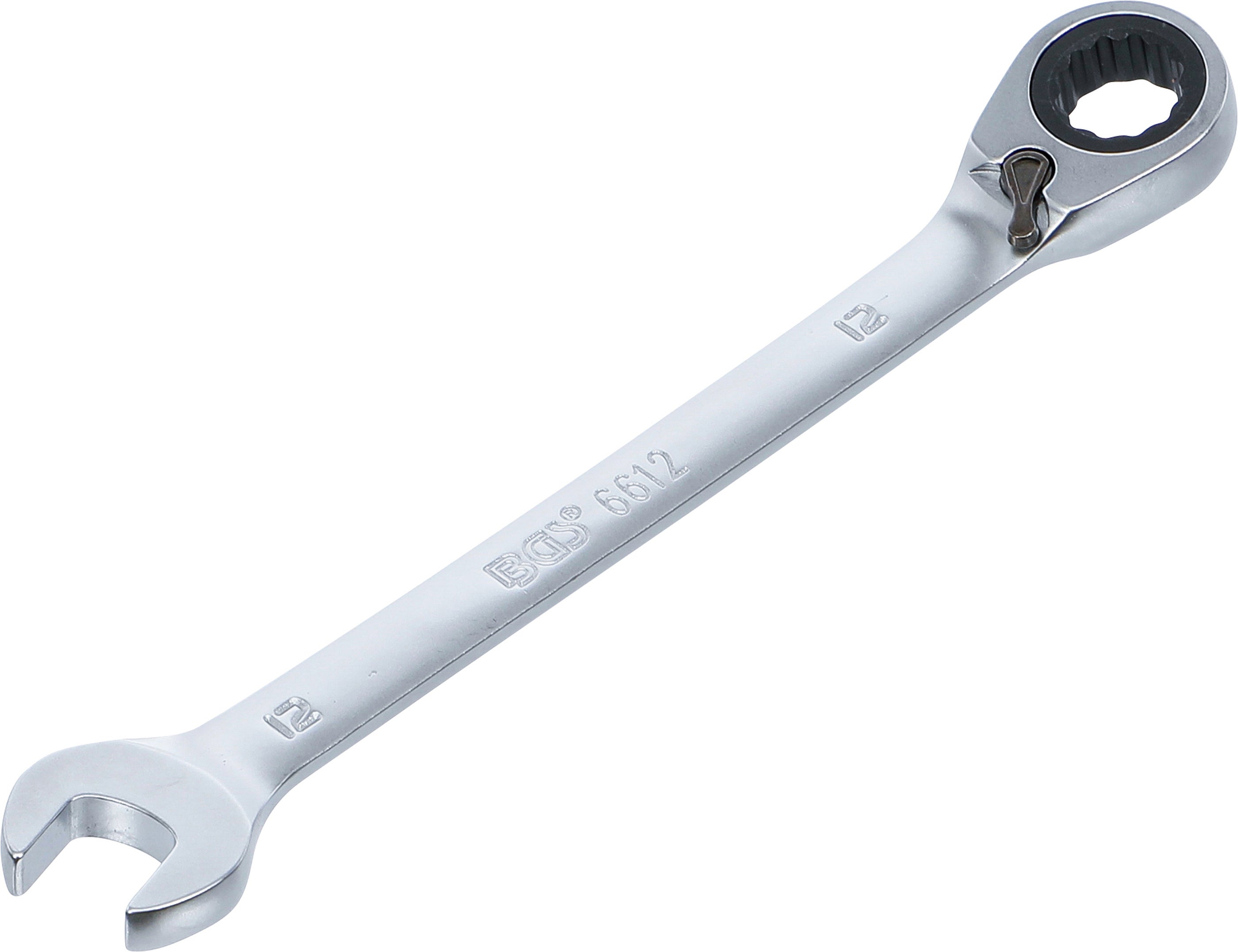 BGS Klucz grzechotkowy płasko-oczkowy przełączalny SW 12 mm - 6612
