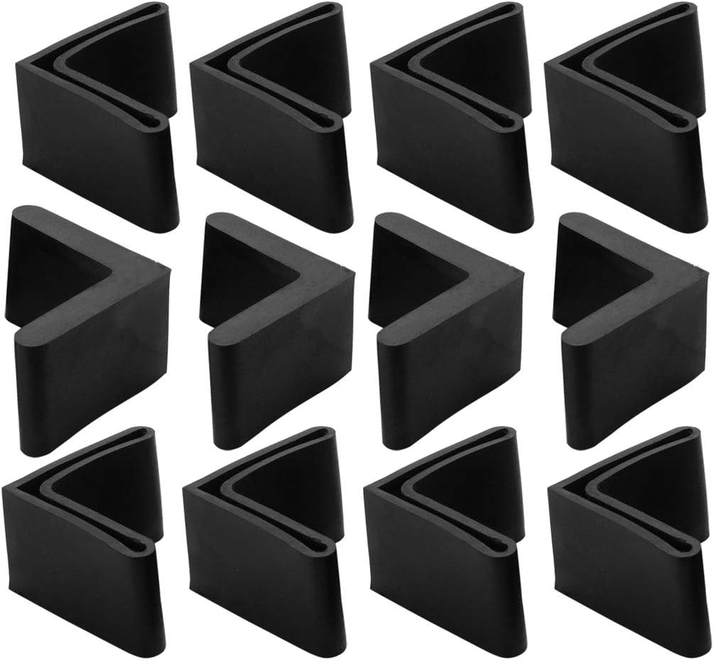 PATIKIL 4pz Cuscinetti Per Mobili Gomma Quadrati 2"x2", Tappi Rotelle Antiscivolo, Protezioni Pavimenti Antiscivolo Per Piedini Per Mobili, Letto - Foto 2