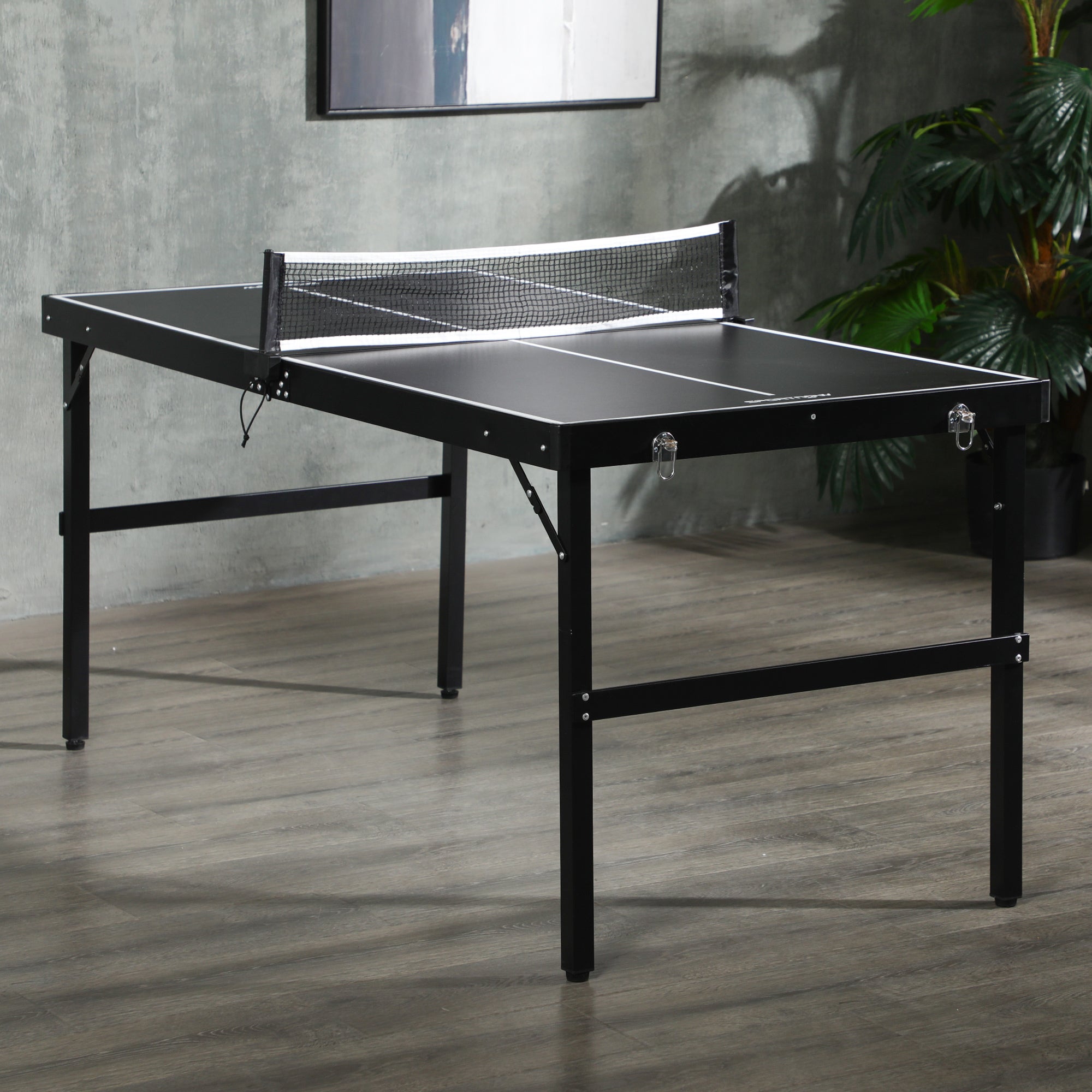 Mesa de Ping Pong SPORTNOW Preto MDF e Alumínio 152x76x72cm - 2