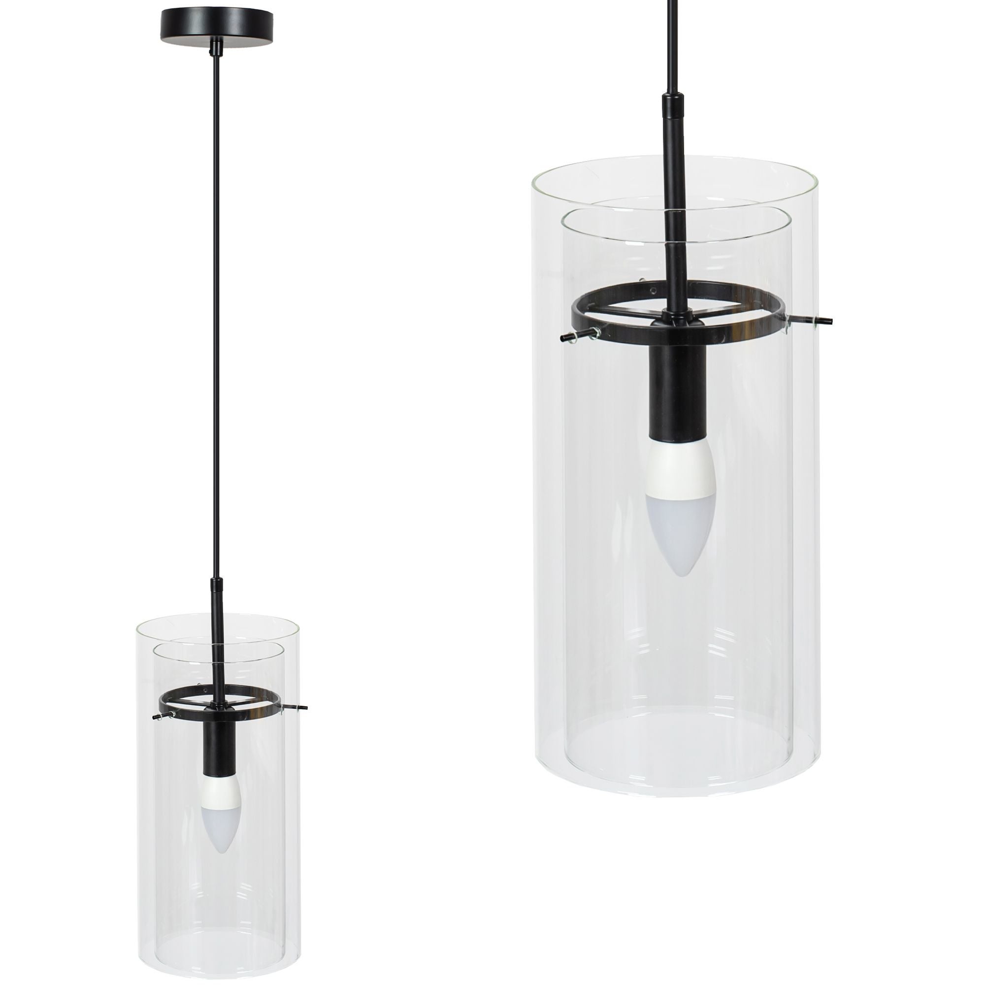 Lampa Sufitowa Wisząca Toolight App1211-1Cp Czarny