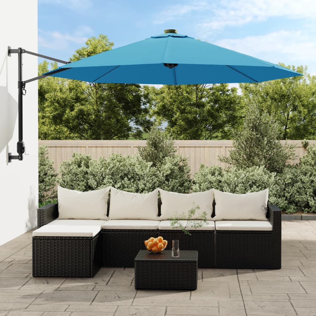 Ombrellone a Parete con LED Giallo 290 cm - MagPacks