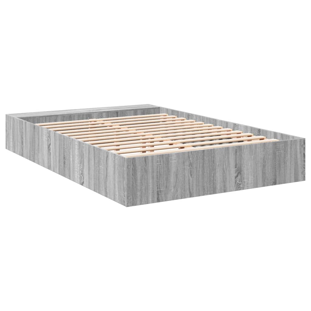 Cadre de lit sonoma gris 140x200 cm bois d'ingénierie - 6