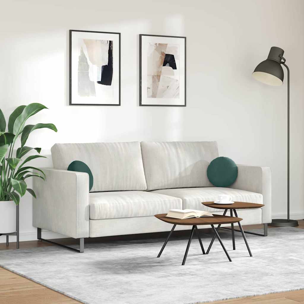 Cojines de asiento, 2 piezas, terciopelo, verde oscuro, Ø30 × 13 cm - 4