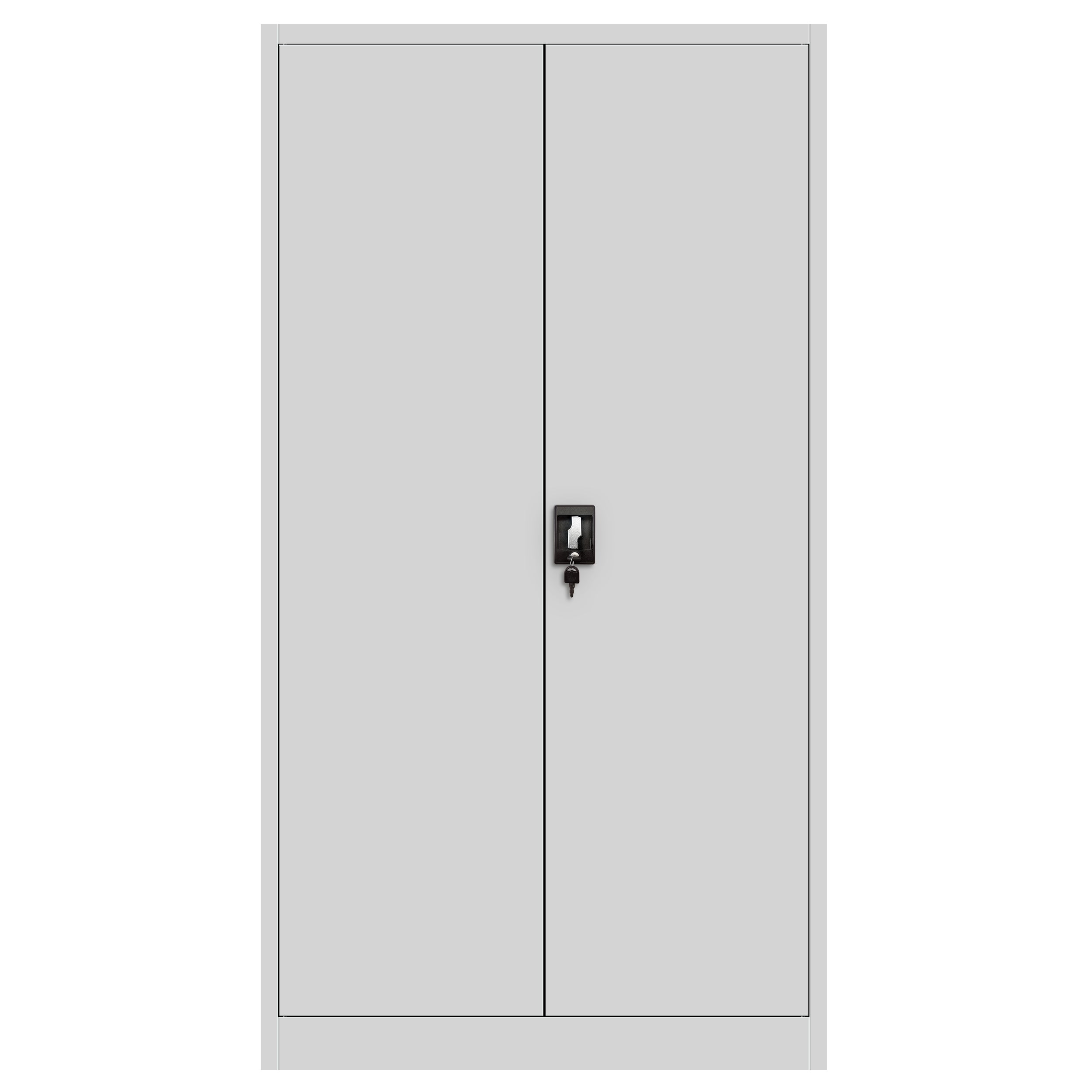 Armoire de Bureau de Rangement Métallique 4 étagères réglables 185 cm x 90 cm x 40 cm Gris - 3