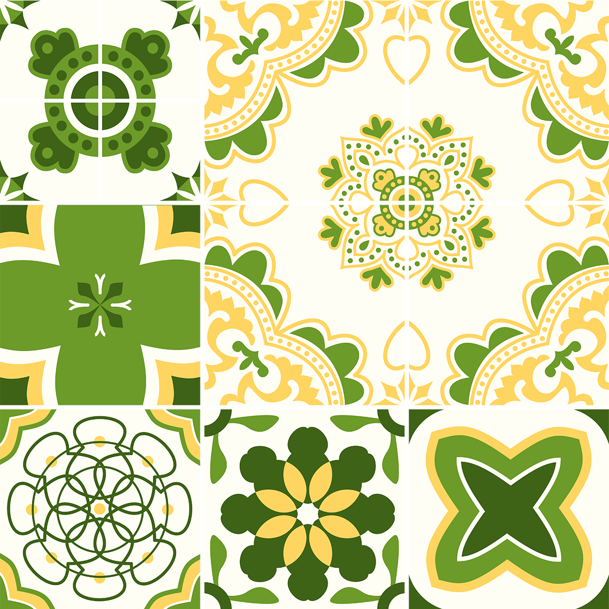 9 adesivi piastrelle di cemento azulejos prisca - Sticker adesivo - adesivi murali - 9stickers10x10cm - 2