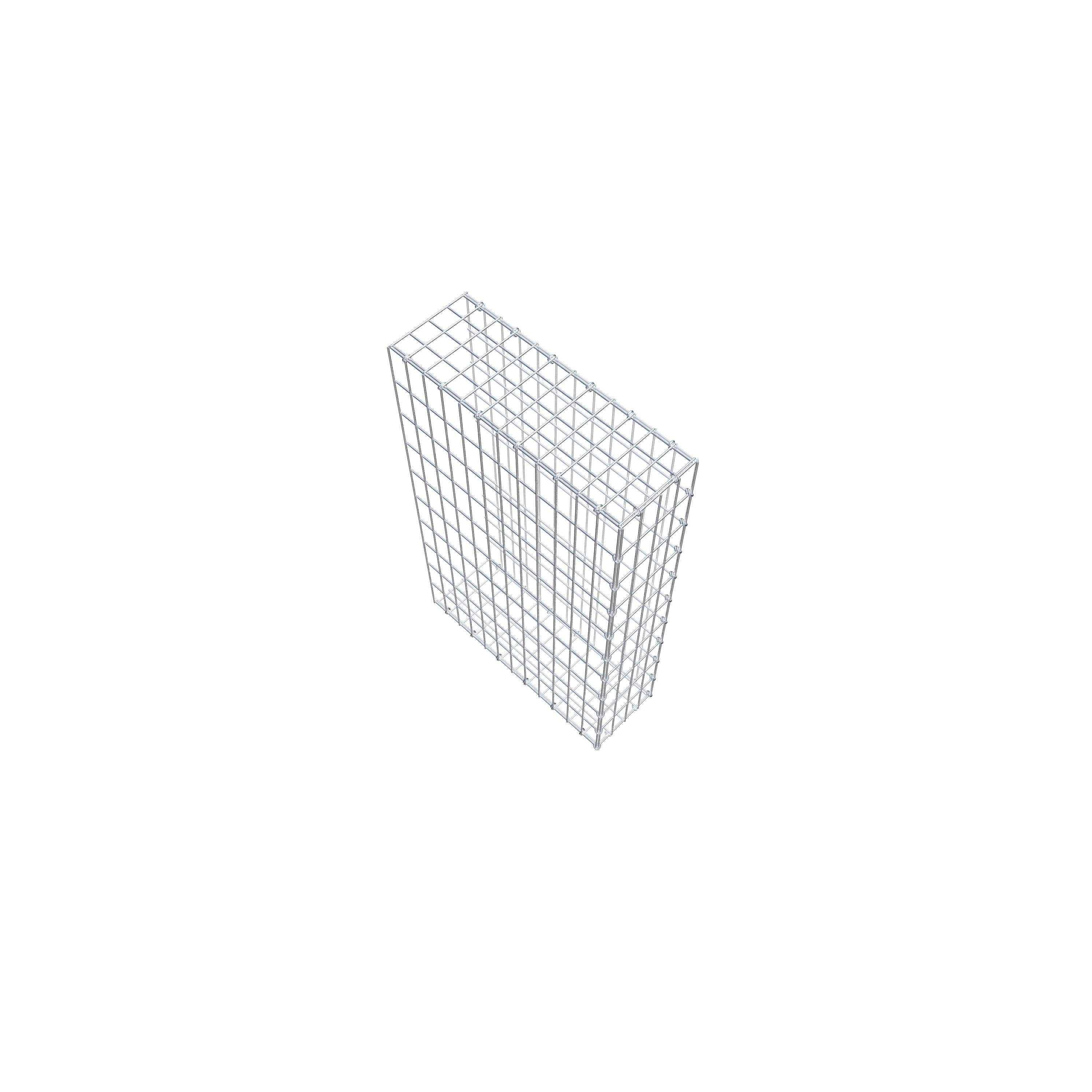 Gavión para alargar en acero galvanizado 100x60x20cm (LxAxP), malla 5 x 10cm, Anillo en C, sin rejilla frontal - 4