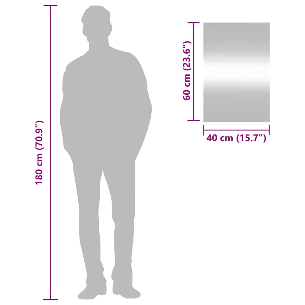 Miroir mural 40x60 cm Verre Rectangulaire - 7