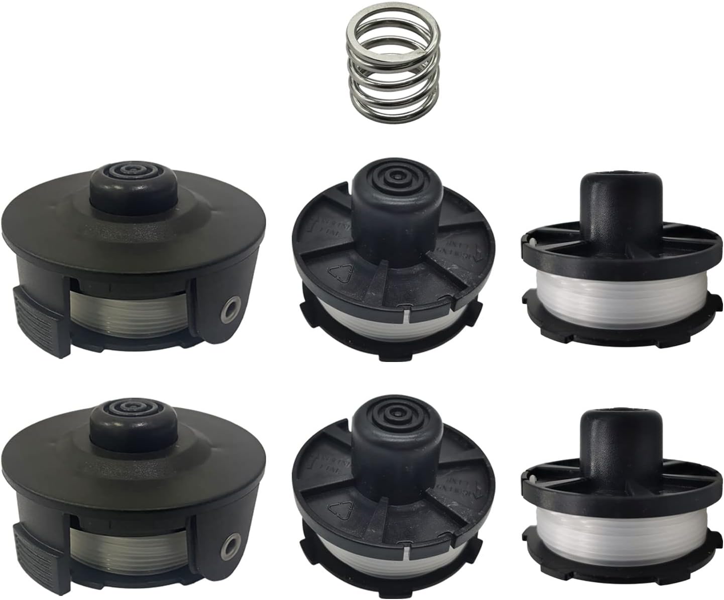 Szpule i kable zamienne Makita 196146-9/195858-1 do kosiarek Makita 18 V (6 szpul, 2 kapturki, 2 sprężyny)