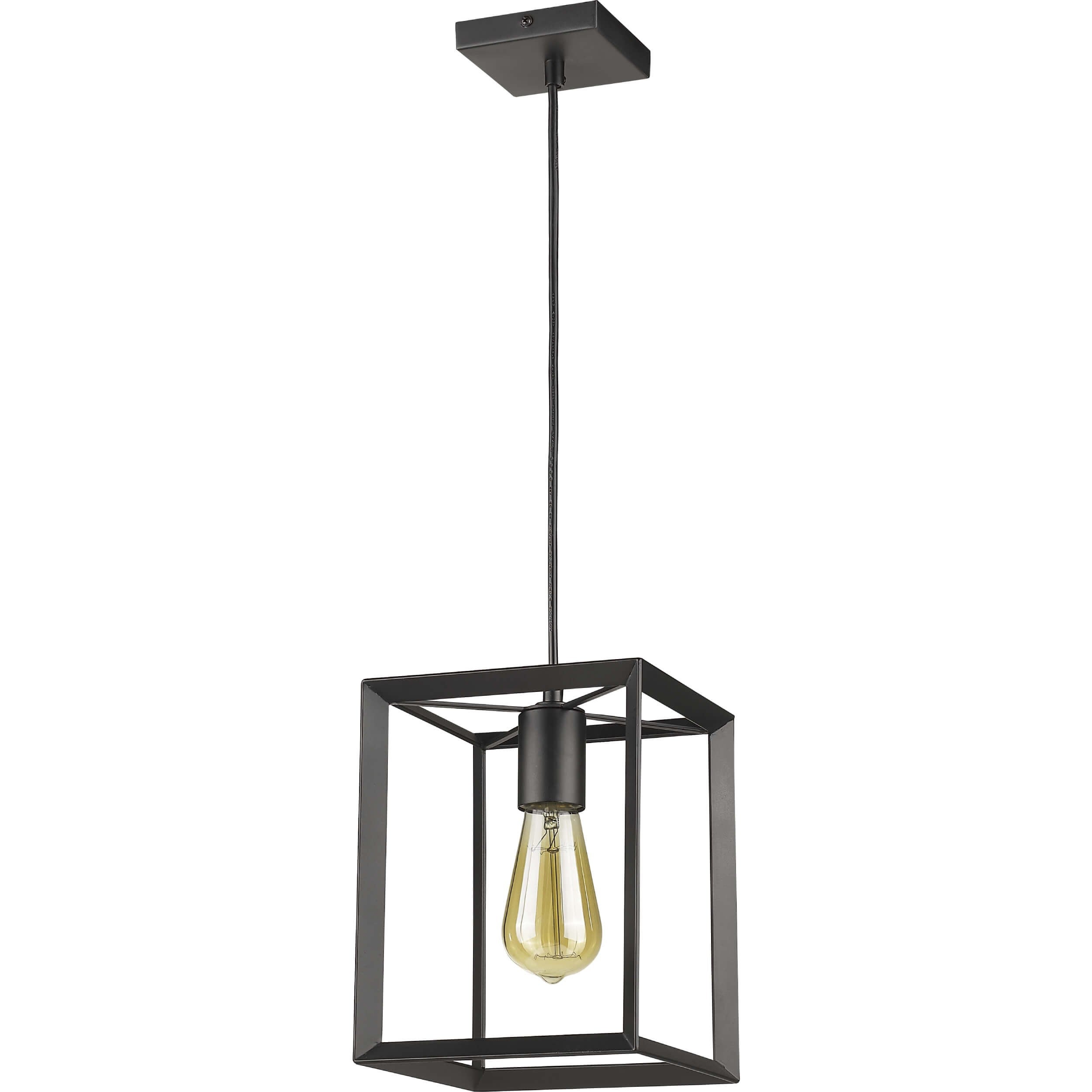 Lampa sufitowa wisząca Napoli czarna 1xE27x60W wym: 144,5 x 18,5 x 18,5 cm metal Light Prestige