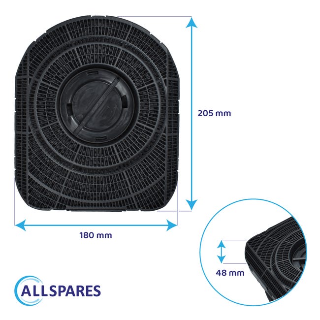 Whirlpool, Electrolux, Elica filtro di carbone anti-odori 484000008783 Whirlpool, Electrolux, Elica filtro di carbone anti-odori 484000008783