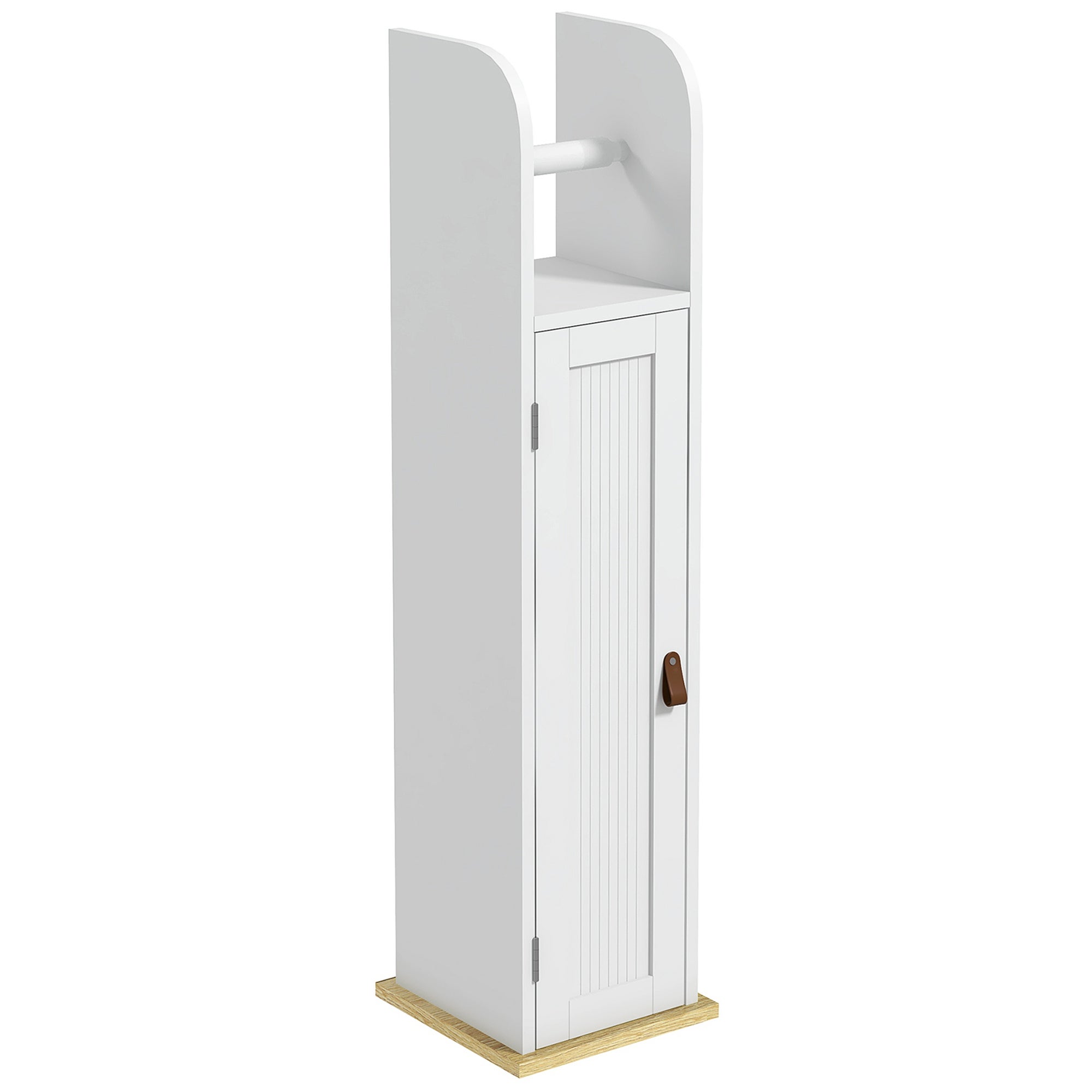 Meuble support papier toilette placard étagères ajustables 20x20x80 cm ...