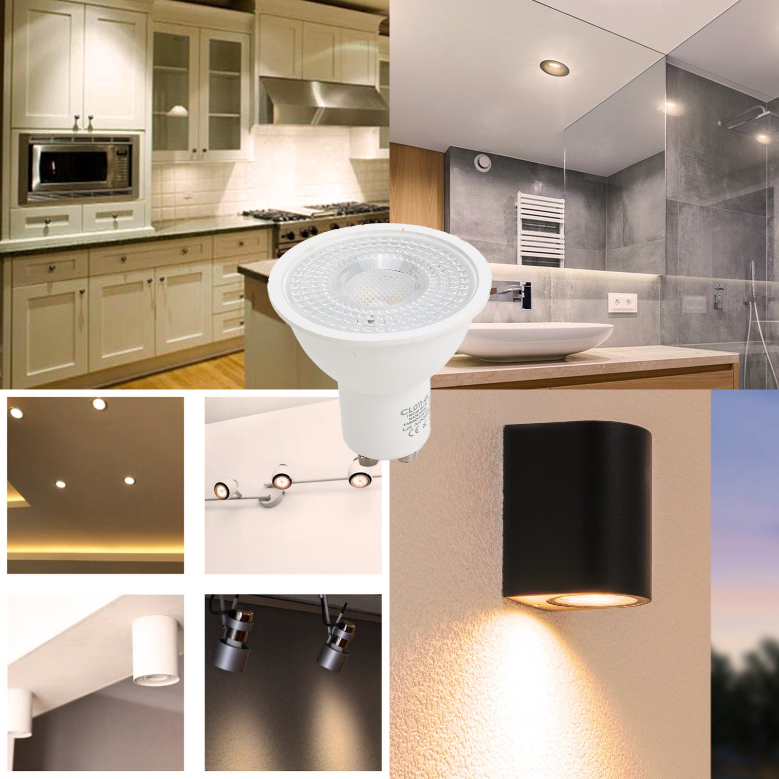 Pack de 10 Bombillas LED GU10 7W 45º SMD2835 665lm 220V 3000K Blanco Cálido No Parpadeo - 3