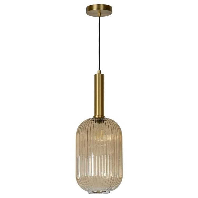 Lampa sufitowa wisząca Maloto złoto-bursztynowy 1xE27x40W wym: 150 x 20 x 20 cm szkło Lucide