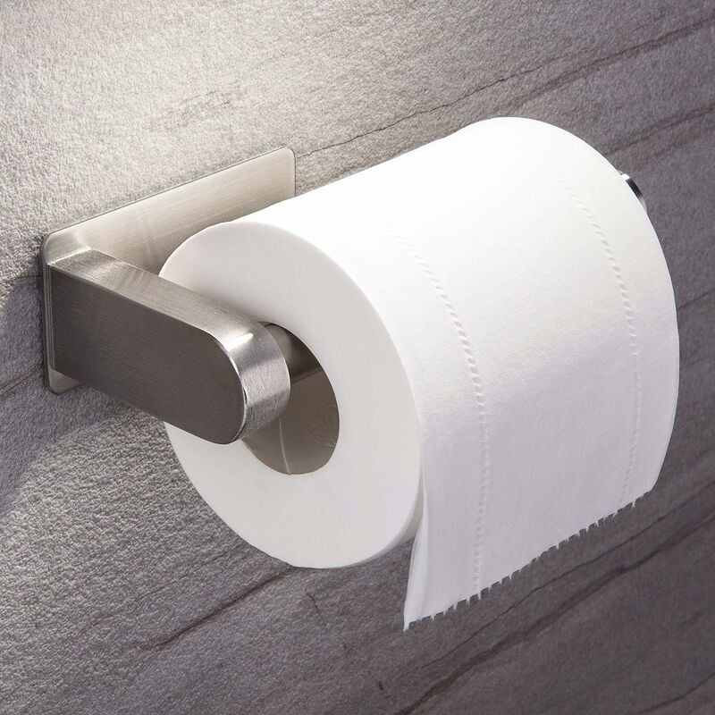 Samoprzylepny uchwyt na papier toaletowy bez wiercenia, uchwyt na rolkę papieru do tapet, uchwyt na papier toaletowy ze stali nierdzewnej, uchwyt na