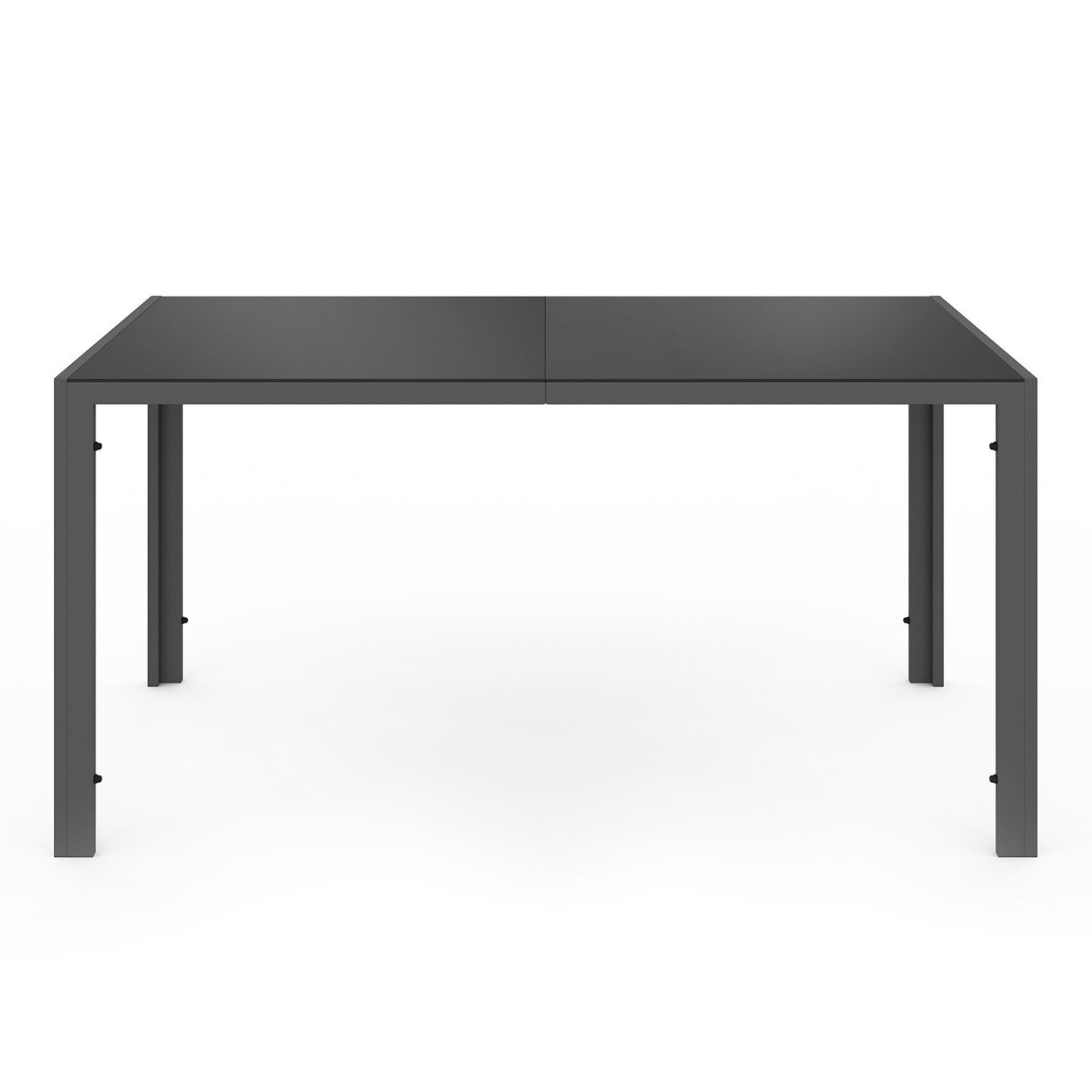 Salon de jardin MADRID table 150 CM et 6 chaises empilables gris anthracite - 3