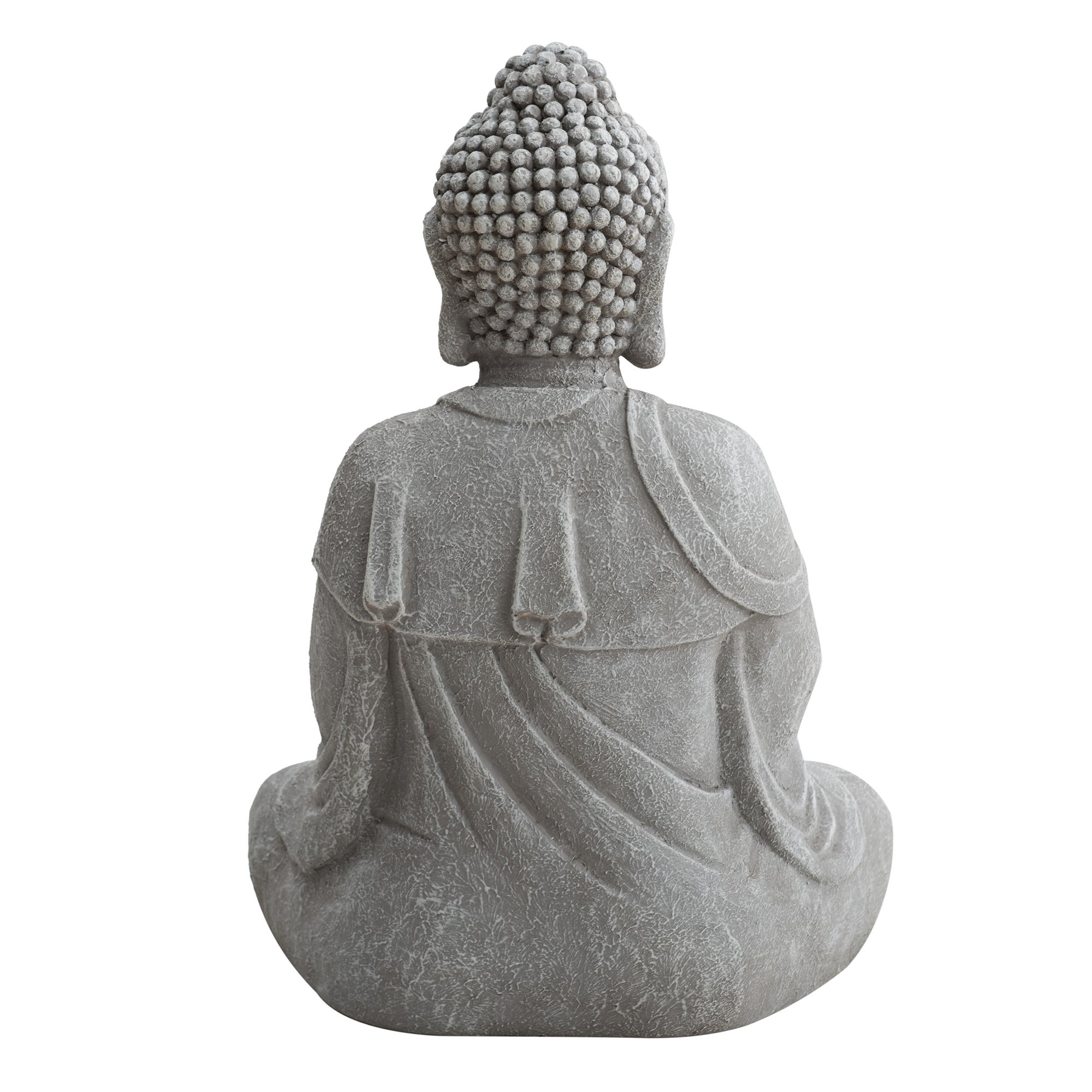 Figurine de jardin Bouddha en argile, assis - 4
