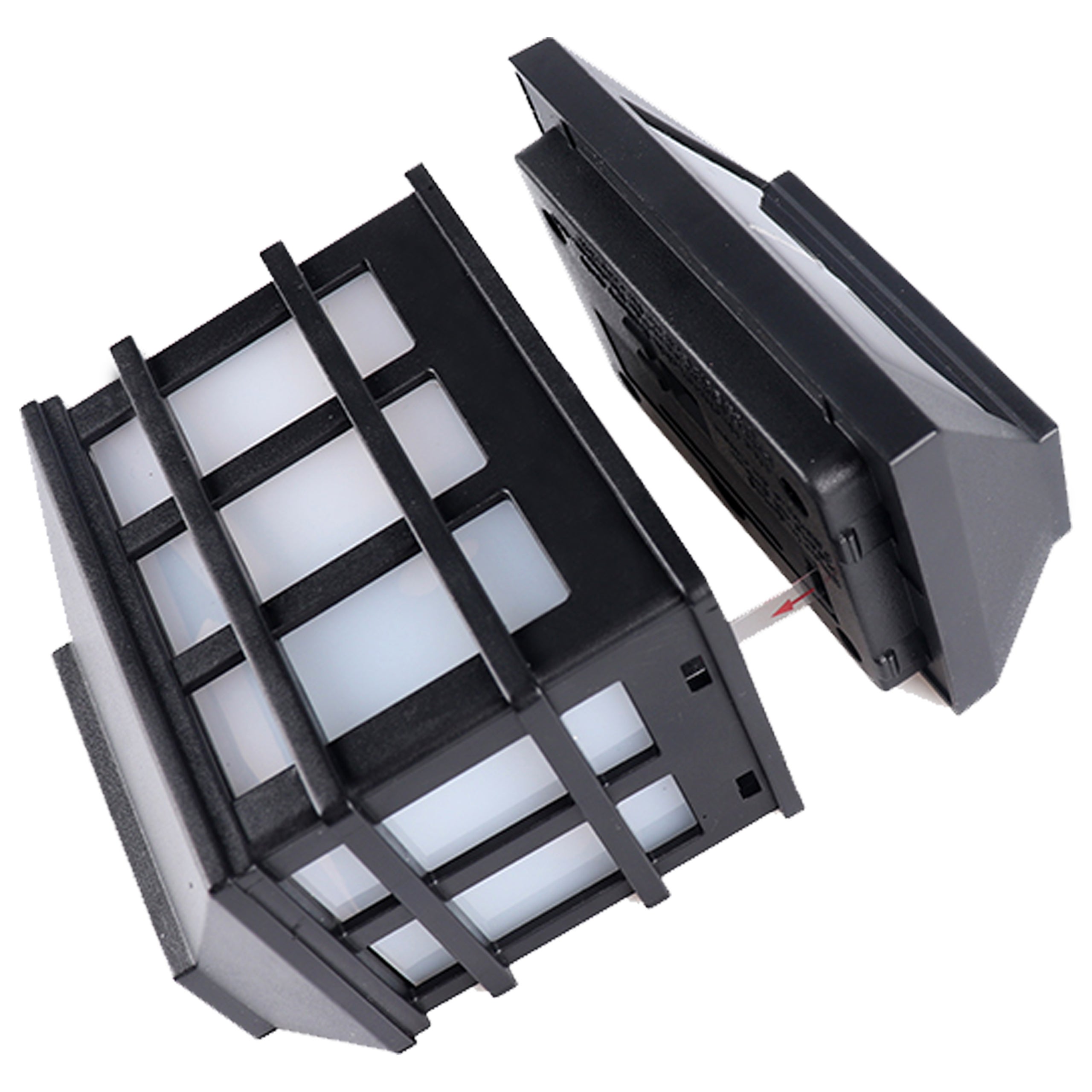 Kinkiet solarny LED imitacja płomienia IP44 3000K lampa ścienna zewnętrzna czarna MasterLED - 5