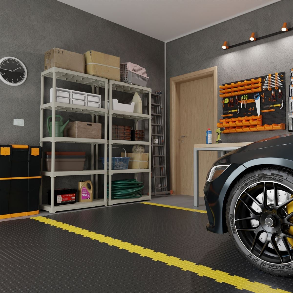 Estante de arrumacao 5 niveis 80x40x176 cm - Estante bege em polipropileno resistente - Suporta 150 kg - Anti humidade - Art Plast - 2