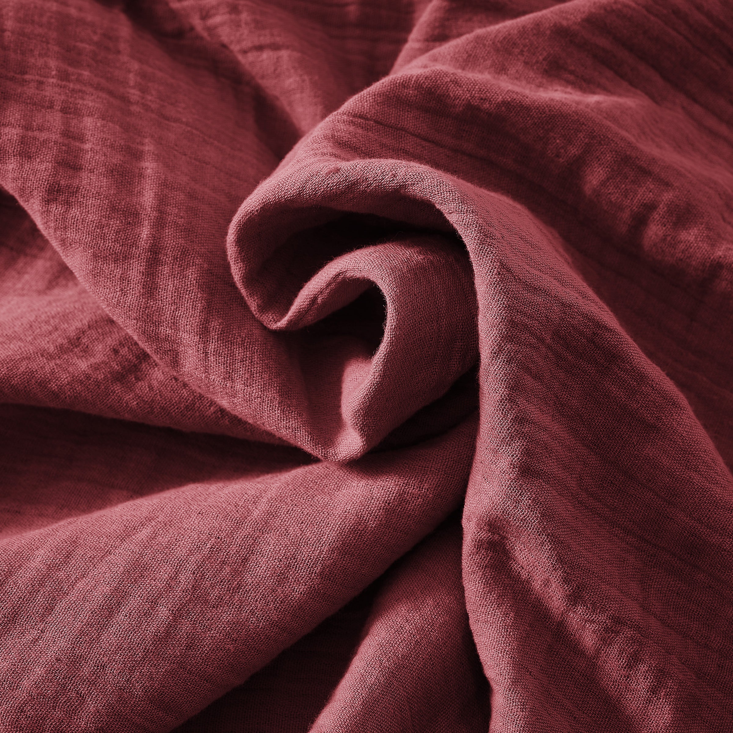 Drap-housse 160 x 200 cm – Double Gaze de Coton 125 g/m² – Gaïa – Bordeaux - 4