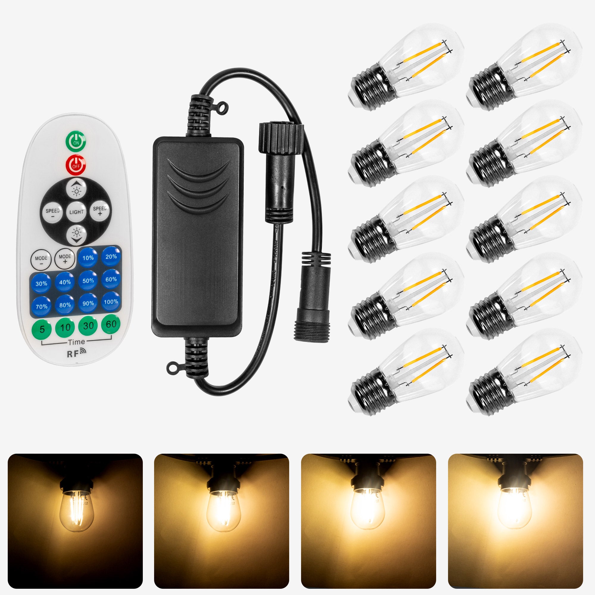 Lot 1 Variateur et 10 Ampoules Led Filament E27 Dimmables SKYLANTERN — free download