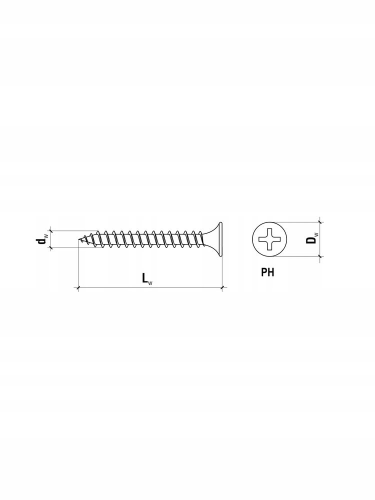 Wkrety do plyt gipsowych GK do drewna 4,2x70 mm 250 szt Czarne Klimas KSGD