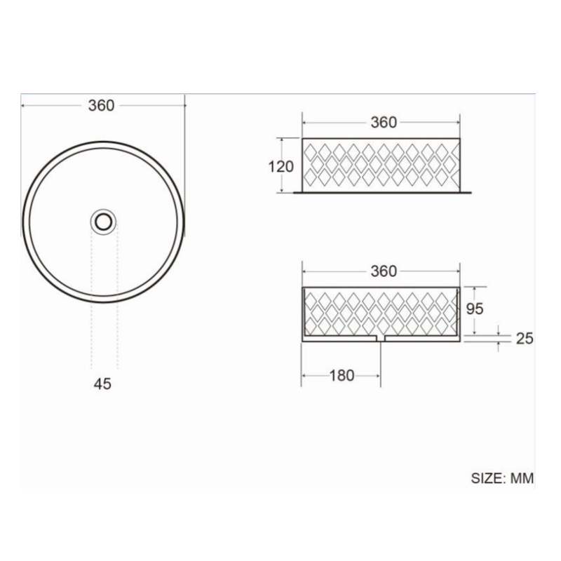 Swiss Aqua Technologies Vasque à poser Infinitio 36 x 36 x 12 cm sans trop-plein, blanc brillant (SATINF3636) - 2