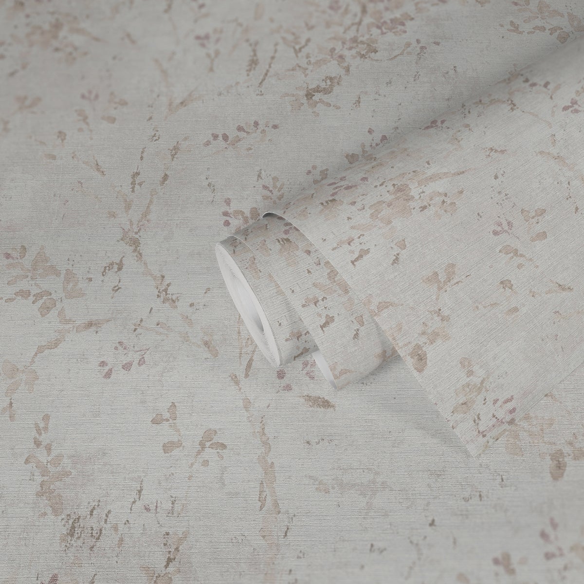 Papel Pintado Ramas Difuminadas en Crudo y Rosa 396503 - 3