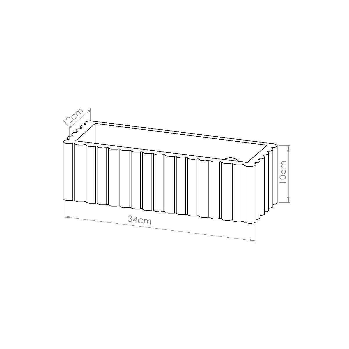 Kinkiet ścienny ryflowany RIGATA ultramaryna 1xE27x20W ceramika / gips wym:10x34x12cm IP20 Sollux Lighting - 9