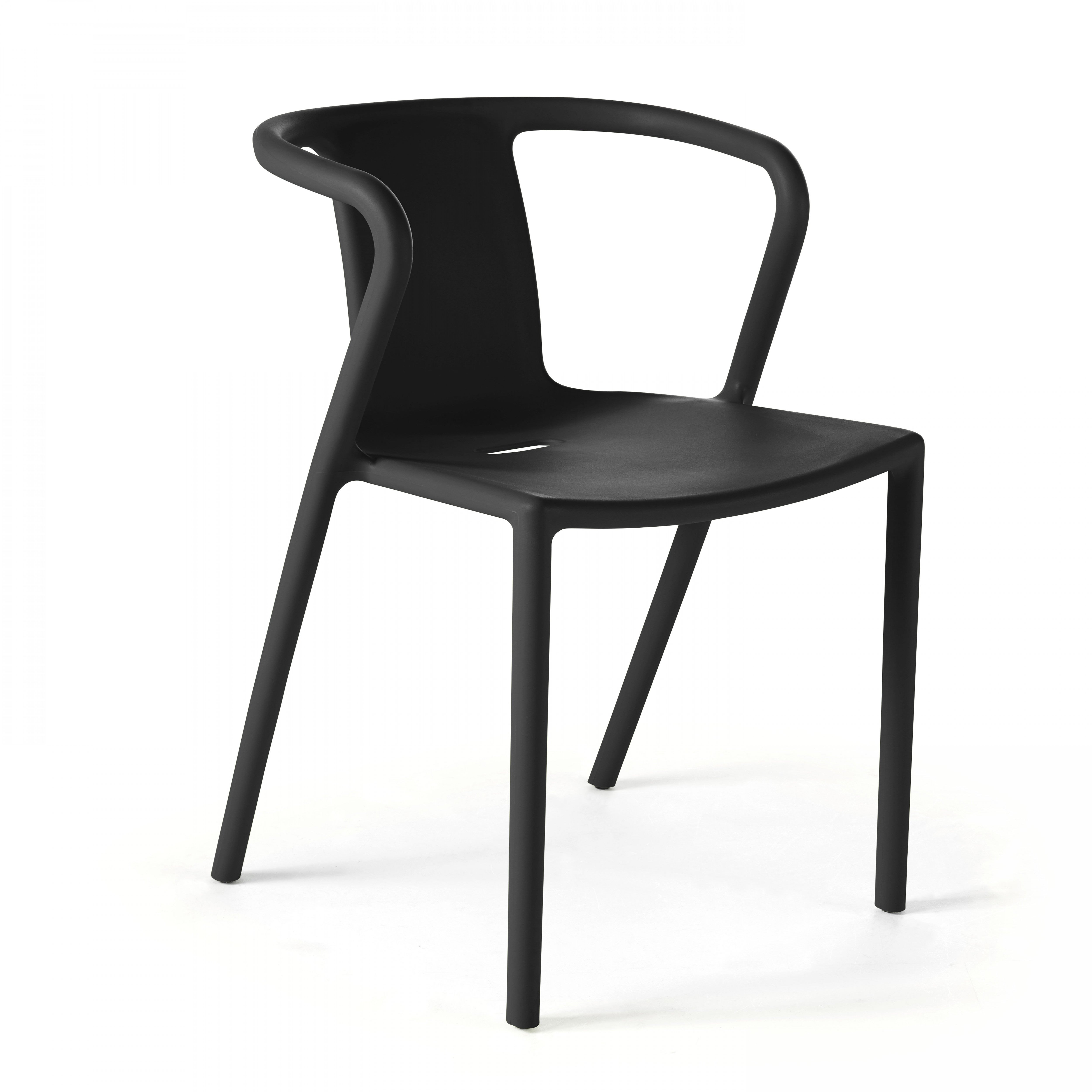 Lot de 4 chaises plastique noir - 2
