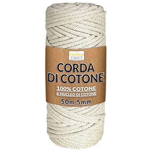 Cordoncino Di Cotone Beige 12mm X 5m - Corda Per Decorazioni, Fai Da Te, Giardinaggio, Regali - Foto 5