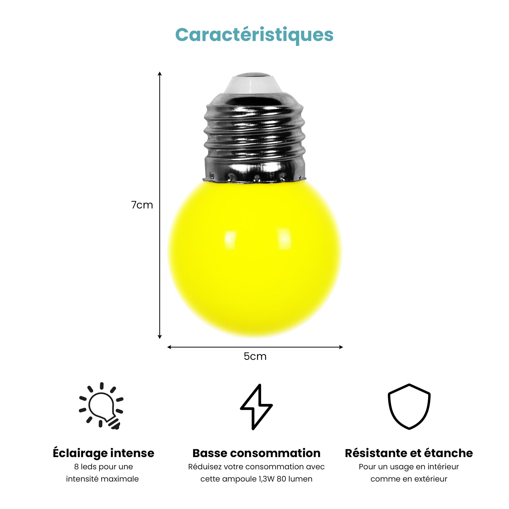 Ampoule Guirlande Guinguette Led E27 Couleur Jaune - 1.5W SKYLANTERN - 2