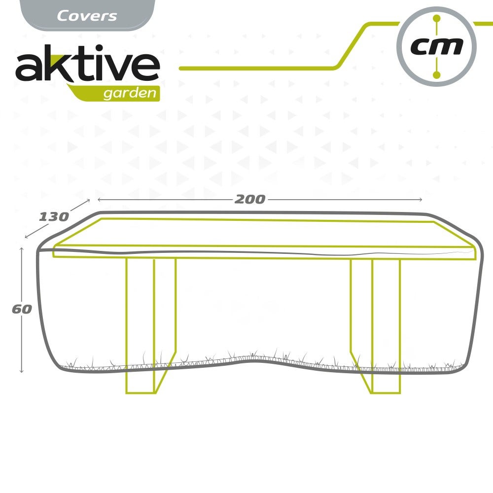 Capa de proteção mesa jardim 200x130x60 cm Aktive Garden - 6